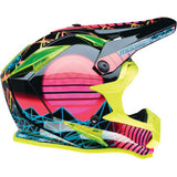MOOSE RACING Youth F.I. Helmet - Vaporwave - MIPS® - Black/Pink/Yellow - Large 0111-1616