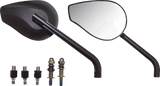 HIGHSIDER Mirror - Phoenix 1 - Side View - Oval - Black 301-590