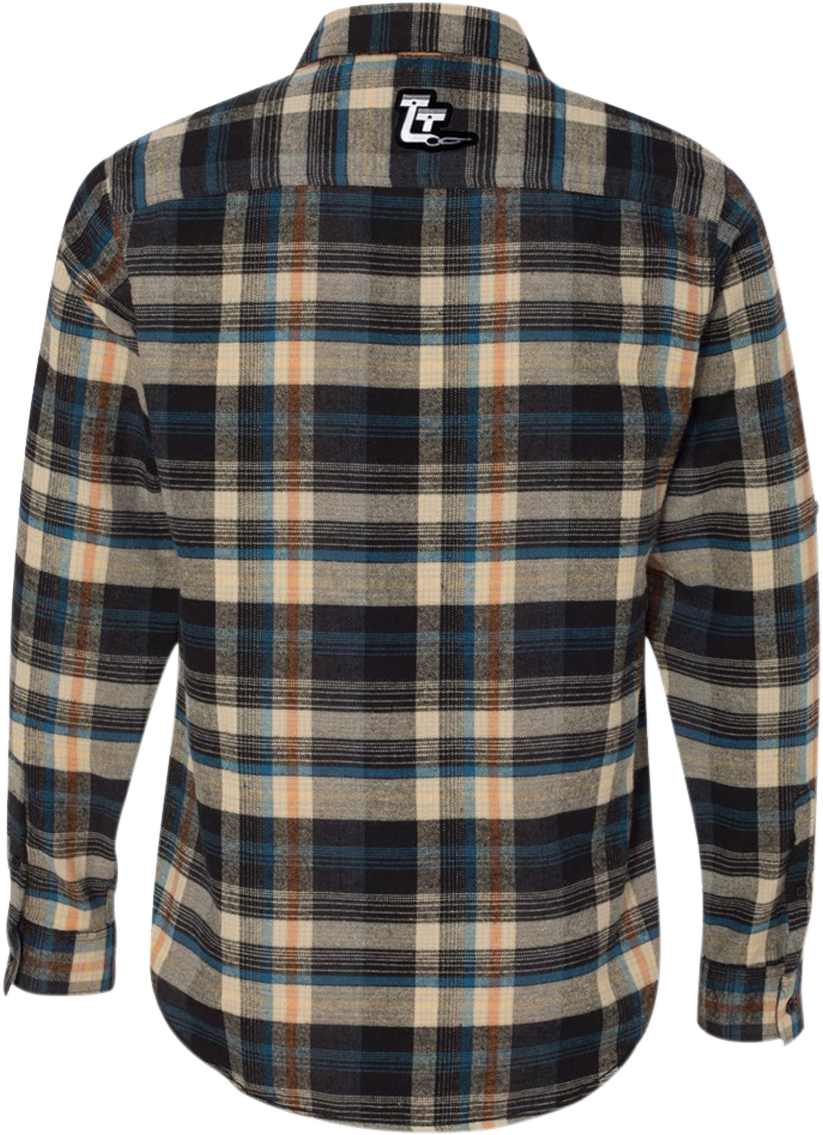 THROTTLE THREADS Drag Specialties Plaid Flannel Shirt - Khaki - Large DRG25S82KHLR