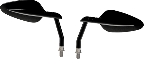 BURLY BRAND Mirror - Radar - Side View - Oval - Black B16-1502B