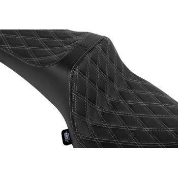 DRAG SPECIALTIES SEATS Freedom Seat - Vinyl/Solar Leather - Double Diamond Black Stitch - Challenger '20-'25/Chieftain '25 0810-2476