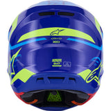 ALPINESTARS SM7 Helmet - Deed - Gloss Blue/Yellow Fluo - Medium 8302426-7253-M