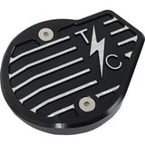 THRASHIN SUPPLY CO. Cam Cover - Gen 2 - Finned - Twice Cut - Black - M8 TSC-3029-4