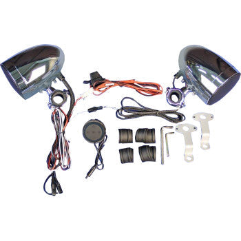J & M Self-Amplified Speaker Kit - Handlebar Mount - Bluetooth MHAS-BLU3