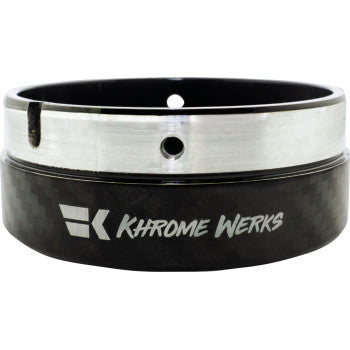 KHROME WERKS Exhaust End Cap - Billet Cut Tip - Carbon - 4-1/2" 200881p