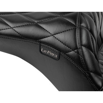 LE PERA Maverick Seat - without Backrest - Diamond Stitch - Black - FLH/FLT '23-'24 LV-957DM