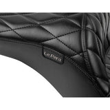 LE PERA Maverick Seat - without Backrest - Diamond Stitch - Black - FLH/FLT '23-'24 LV-957DM