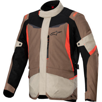 IN STOCK OPEN BOX ALPINESTARS ST-1 WP Jacket - Dark Khaki/Sand/Black/Red Fluo - Medium  3200625-866-M