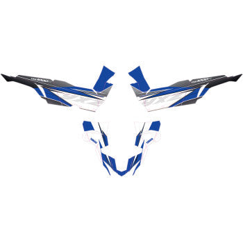 D'COR VISUALS Complete Graphics Kit - Blue/White - 2-Door - YXZ1000R 2016-2021 20-50-467