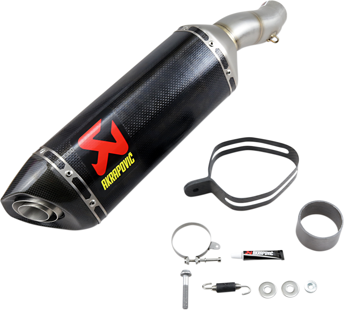 AKRAPOVIC Slip-On Line Muffler - Carbon Fiber Ninja ZX-6R 2009-2025 S-K6SO7-ZC 1811-3697
