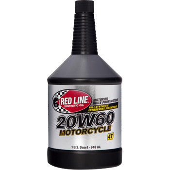 RED LINE SYNTHETIC OIL Motorcycle Oil - 20W60 - 1 US quart 12604