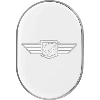 FIGURATI DESIGNS Antenna Cover - Right Rear Fender - FD Logo - Polished Stainless Steel  FD-01-AC-SS-RT