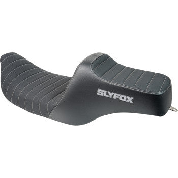 SLYFOX Highnoon Seat - Vinyl - Classic Stitch - Gray Logo - FL '97-'07 4702B-SlyFox