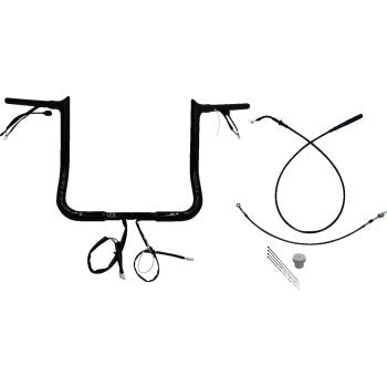 FAT BAGGERS INC. 1-1/4" EZ Install Pointed Top Handlebar - 14" - Black 949014-B