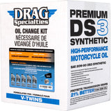 DRAG SPECIALTIES OIL Full Synthetic Oil Change Kit - 20W50 - M8 - Chrome Filter 3601-1041