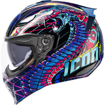 ICON Threshold™ Modular Helmet - Synthwave Lazer Cobra - Blue - 2XL 0100-2733