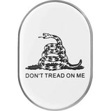 FIGURATI DESIGNS Antenna Cover - Left Rear Fender - Don't Tread On Me - Chrome  FD40-AC-SS-LT