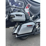 IN STOCK KHROME WERKS HP-Plus  4.5" Mufflers for Touring - Black with Tracer 202835