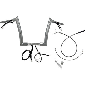 FAT BAGGERS INC. 1-1/2" EZ Install Pointed Top Handlebar - 12" - Chrome 849912