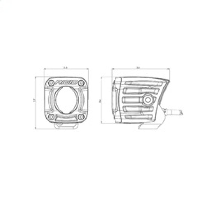 Rigid Industries Revolve Pod w/Amber Trim Ring - Pair 491613