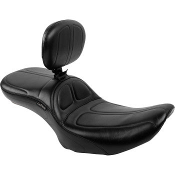 LE PERA Maverick Daddy Long Legs Seat - With Backrest - Black - FLH/FLT 2023-2024  LV-957DLBR
