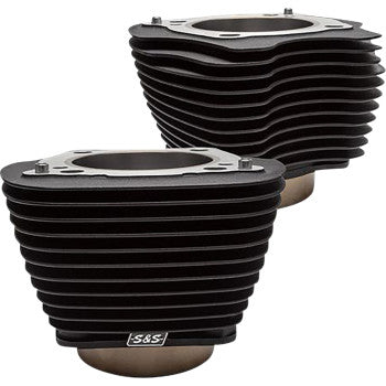 S&S CYCLE Cylinder Set - 4.25" Bore - Unhoned - Wrinkle Black w/o Highlights - M8 498