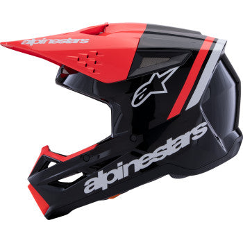ALPINESTARS SM3 Helmet - Radium - Gloss Black/Red Fluo/White - Small 8300826-1553-S