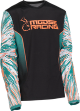 MOOSE RACING Youth Agroid Jersey - Teal/Orange/Black - XS 2912-2251
