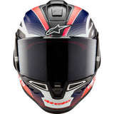 ALPINESTARS Supertech R10 Helmet - Team - Matte Black/Carbon Red Fluo/Blue - XS 8200224-1383-XS