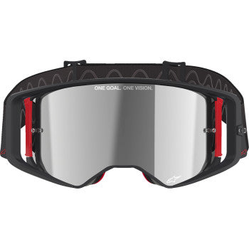 ALPINESTARS GOGGLES Goggle Supertech Corp Blk/Red Mirror-Silver 5100325-1434