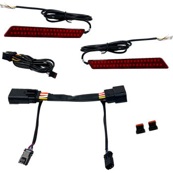 CUSTOM DYNAMICS LED Latch Lights - Saddlebag - Red Lens CD-LATCH-23-R