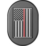 FIGURATI DESIGNS Antenna Cover - Right Rear Fender - Red Line American Flag - Black FD75-AC-BLK-RT