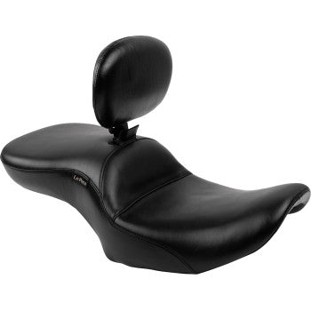 LE PERA Maverick Seat - with Backrest - Smooth - Black - FLH/FLT '23-'24 LV-957BRS