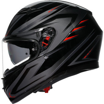 IN STOCK AGV K3 Helmet - Syth - Black/Red - Medium 2118381004-021-M