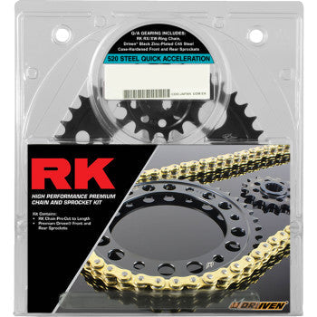 RK Chain and Sprocket Kit - Quick Acceleration - Gold - Suzuki GSX-R1000R 3106-179PGX