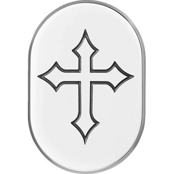 FIGURATI DESIGNS Antenna Cover - Right Rear Fender - Cross - Chrome  FD41-AC-SS-RT