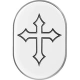 FIGURATI DESIGNS Antenna Cover - Right Rear Fender - Cross - Chrome  FD41-AC-SS-RT