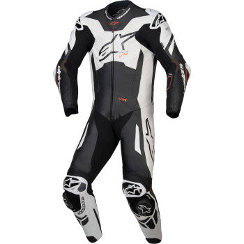 ALPINESTARS GP Plus v4 Sprint 1-Piece Leather Suit - Black/Red Fluo/White - US 38 / EU 48 3150225-1231-48