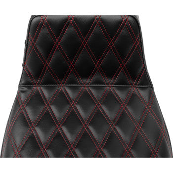 LE PERA Tailwhip Daddy Long Legs Seat - Red Double Diamond Stitch - FLH/FLT '23-'24 LV-587DLDD-R01
