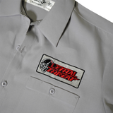 LETHAL THREAT Flying Tiger Pinup Shop Shirt - Gray - 3XL DG60158XXXL