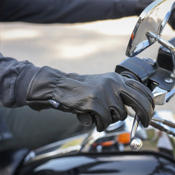THRASHIN SUPPLY CO. Roper Leather Gloves - Black - Medium TRG-01-09