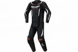 ALPINESTARS GP Force v2 2-Piece Leather Suit - Black/White/Red Fluo -
