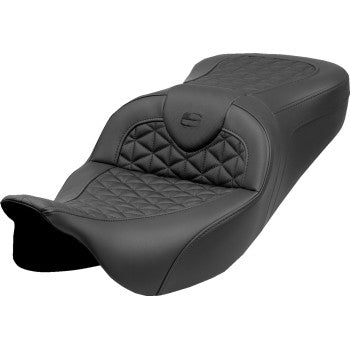 SADDLEMEN RoadSofa™ Tri Gripper Seat - Standard Reach - w/o Backrest - FLH/FLT '08-'25 808-07B-21000