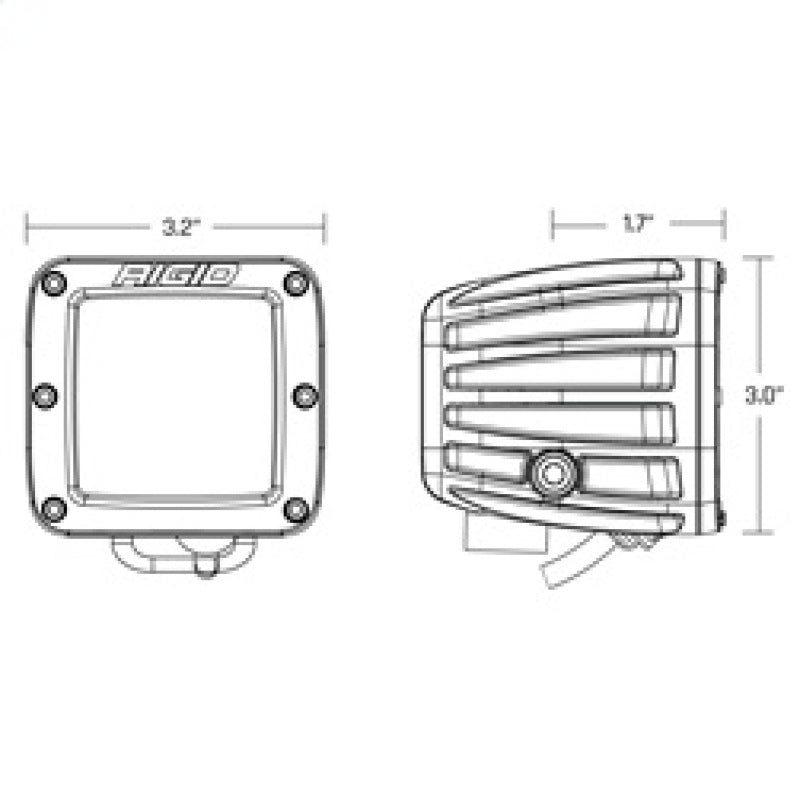 Rigid Industries Protective Polycarbonate Cover - Dually/D2 - Yellow 201933