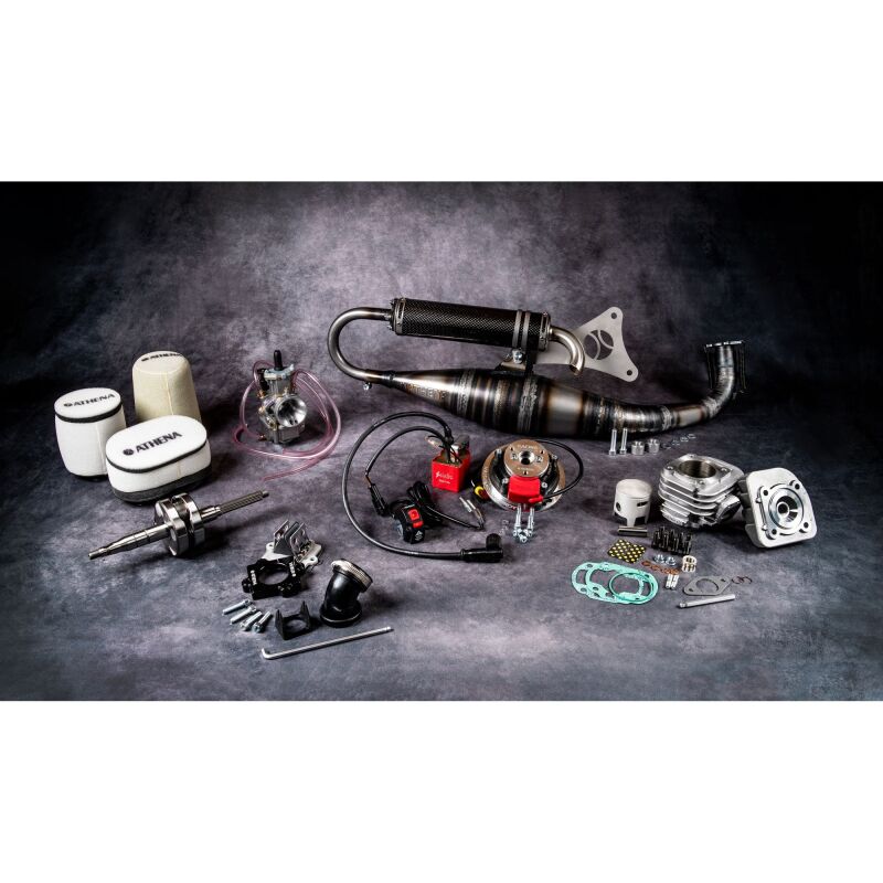 Athena CPI Popcorn 50 Big Bore Cylinder Kit Bore 47.6mm Bore 70cc 10mm Pin Bore Flat Head Piston P400485100098