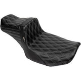 LE PERA Tailwhip Daddy Long Legs Seat - Gray Double Diamond Stitch - FLH/FLT '23-'24 LV-587DLDD-GY01