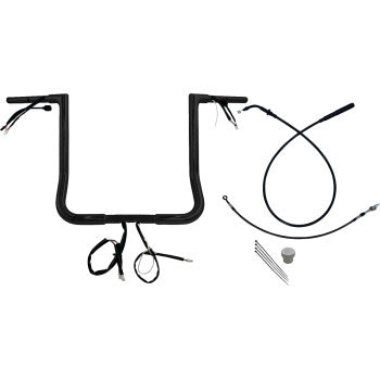 FAT BAGGERS INC. EZ Install Wired Handlebar Kit - 1-1/4" - Flat Top - 16" - Black 749016-B
