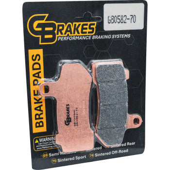 GBRAKES Brake Pad - Sintered - Front/Rear GB0582-70