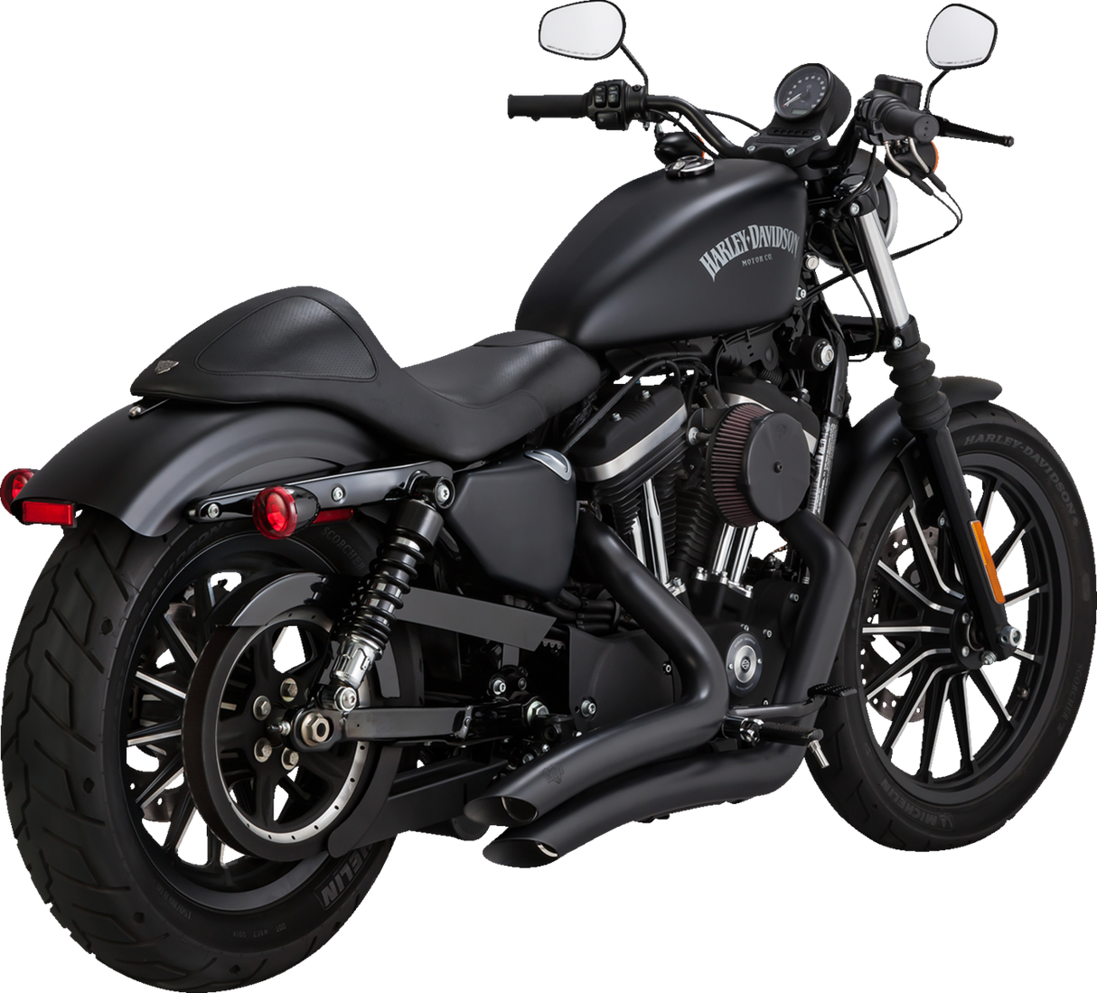 VANCE & HINES Big Radius Exhaust System - Black Iron  1200 /883 SuperLow /Forty-Eight   46367