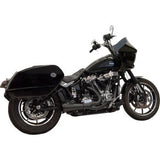BASSANI XHAUST 2-into-1 Ripper Exhaust System with Megaphone Muffler - Short - Black - M8 Softail 1S79B